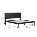Modern King Bed with Slatted Headboard by Middlebrook Designs