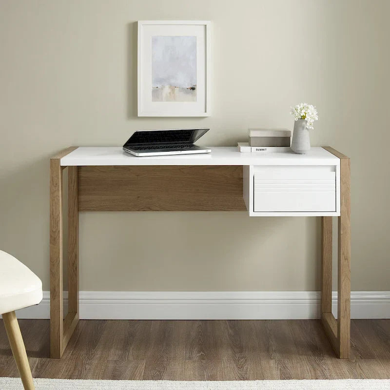 Two-Tone One-Drawer Writing Desk by Middlebrook