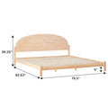 Solid Pine King Bed with Arched Headboard by Middlebrook Designs