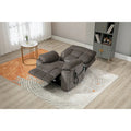 Gray Chenille Power Lift Recliner with Massage and Concealed Cup Holder
