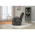 Gray Chenille Power Lift Recliner with Massage and Concealed Cup Holder