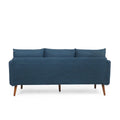 Contemporary 76.5-Inch 3-Seater Sofa with Birchwood Legs and Cushions