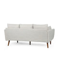 Contemporary 76.5-Inch 3-Seater Sofa with Birchwood Legs and Cushions