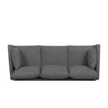 Contemporary 76.5-Inch 3-Seater Sofa with Birchwood Legs and Cushions