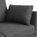 Contemporary 76.5-Inch 3-Seater Sofa with Birchwood Legs and Cushions