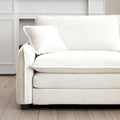 Beige 5-Piece U-Shaped Corduroy Modular Sectional Sofa Set with 2 Ottomans