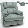 Extra-Large Swivel Rocker Recliner with Footrest and Pockets - Manual Operation