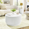 15.72-Inch Nordic H-Barrel Coffee Table - Simple Design for Indoor and Outdoor Use, Made from Durable Magnesium Oxide