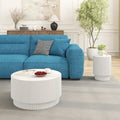 15.72-Inch Nordic H-Barrel Coffee Table - Simple Design for Indoor and Outdoor Use, Made from Durable Magnesium Oxide