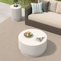 15.72-Inch Nordic H-Barrel Coffee Table - Simple Design for Indoor and Outdoor Use, Made from Durable Magnesium Oxide