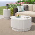 15.72-Inch Nordic H-Barrel Coffee Table - Simple Design for Indoor and Outdoor Use, Made from Durable Magnesium Oxide