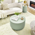15.72-Inch Nordic H-Barrel Coffee Table - Simple Design for Indoor and Outdoor Use, Made from Durable Magnesium Oxide