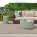 15.72-Inch Nordic H-Barrel Coffee Table - Simple Design for Indoor and Outdoor Use, Made from Durable Magnesium Oxide