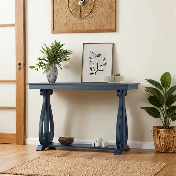 48-Inch Rustic Vintage Console Table - Farmhouse Entryway Furniture
