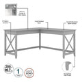 Bush Furniture Key West 60-Inch L-Shaped Desk with Rolling File Cabinet