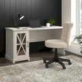 Lennox 60-Inch Farmhouse Desk with Storage Cabinet from Bush Furniture