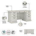 Saratoga Executive Desk with Drawers and Storage by Bush Furniture