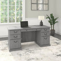 Saratoga Executive Desk with Drawers and Storage by Bush Furniture