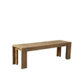HomeRoots 58-Inch Natural Distressed Solid Wood Dining Bench