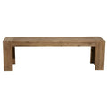 HomeRoots 58-Inch Natural Distressed Solid Wood Dining Bench