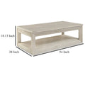 Marz 54-Inch Weathered Gray Lift-Top Coffee Table with Hidden Storage