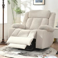 Elevated Recliner Chair for Seniors - Fabric Lift Chair with Extended Footrest, Dual Cup Holders, Side Pockets, and Remote Control
