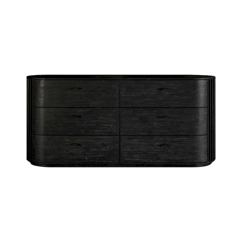 Modrest Fields Contemporary Black Acacia Chest of Drawers