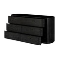Modrest Fields Contemporary Black Acacia Chest of Drawers