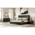Modrest Fields Contemporary Black Acacia Chest of Drawers