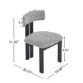 Set of 4 Astura Upholstered Dining Chairs with Iron Frame by Christopher Knight Home