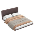 Christopher Knight Home Korli Contemporary Upholstered Leather Floating Bed Frame and Headboard Set with LED Lighting