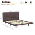 Christopher Knight Home Korli Contemporary Upholstered Leather Floating Bed Frame and Headboard Set with LED Lighting