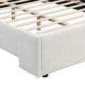 Isabella Queen White Upholstered Bed with Tall Wingback Headboard by Christopher Knight Home