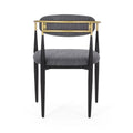 Biscay Set of 2 Fabric Upholstered Iron Dining Chairs by GDFStudio