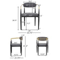 Biscay Set of 2 Fabric Upholstered Iron Dining Chairs by GDFStudio