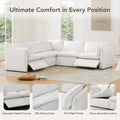 Cypress 141W L-Shaped Power Sectional Sofa with Electric Recliners