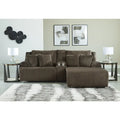 Signature Design by Ashley Top Tier 3-Piece Reclining Sectional Sofa with Chaise - Dimensions: 105W x 74D x 41H