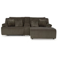 Signature Design by Ashley Top Tier 3-Piece Reclining Sectional Sofa with Chaise - Dimensions: 105W x 74D x 41H