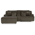 Signature Design by Ashley Top Tier 3-Piece Reclining Sectional Sofa with Chaise - Dimensions: 105W x 74D x 41H