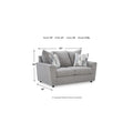 Signature Design by Ashley Stairatt Gray 4-Piece Upholstered Set - Dimensions: 86W x 38D x 39H