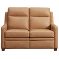 Authentic Leather 56-Inch Triple-Motor Power Reclining Loveseat with Zero-Wall Design and USB & USB-C Ports