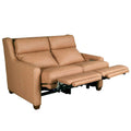 Authentic Leather 56-Inch Triple-Motor Power Reclining Loveseat with Zero-Wall Design and USB & USB-C Ports