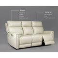 81.5" Genuine Leather Zero Gravity Power Recliner Sofa with Power Headrest and USB/USB-C Ports