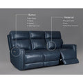 81.5" Genuine Leather Zero Gravity Power Recliner Sofa with Power Headrest and USB/USB-C Ports
