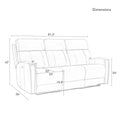 81.5" Genuine Leather Zero Gravity Power Recliner Sofa with Power Headrest and USB/USB-C Ports