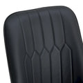 Contemporary Set of 4 Faux Leather Dining Chairs with Cushioned Backrests and Metal Legs – Ideal for Dining Rooms, Living Rooms, and Bedrooms