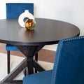 Modern 5-Piece Compact Dining Set with Chrome Nailhead Trim Chairs for Kitchen