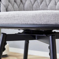 Pair of Swivel Bar Stools with Comfortable Linen Cushions - Counter Height Seating for Kitchen Islands, Dining Areas, or Pubs