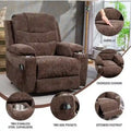 Plush Chenille Power Lift Recliner with Extended Footrest, Lift Assist, Heat & Massage Features, USB/Type C Charging, and Storage