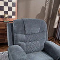Plush Chenille Power Lift Recliner with Extended Footrest, Lift Assist, Heat & Massage Features, USB/Type C Charging, and Storage